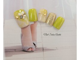 nuance×シェルフラワ-foot nail