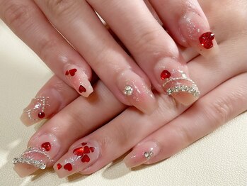 ふんわりチークネイル