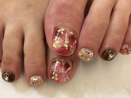 綺麗め＊大人フットネイル