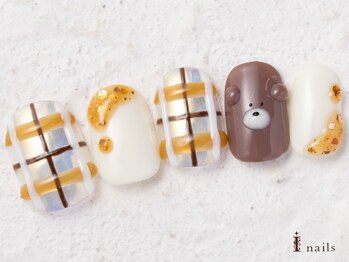 アイネイルズ 横浜WEST店(I-nails)/くまチェックアート10480円