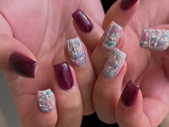 5本art/ニュアンスネイル