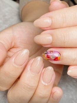 ラヴィネイル(La Vie Nail)/水彩ネイル/ワンカラーネイル