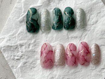 リライトネイル(Relight nail)/大理石風ネイル☆