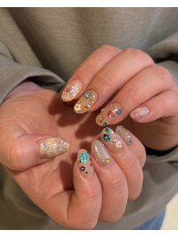 ホロフラワー春ネイル♪