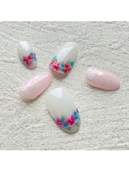ラヴィネイル(La Vie Nail)/フラワーネイル/春ネイル