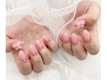 レディスペネイル ノマエ 名駅店(Redispe nail nomae)/ピンクリボンネイル☆