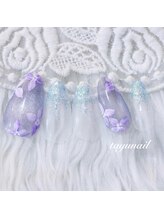 たゆ ネイル(たゆnail)/パープルフラワーネイル