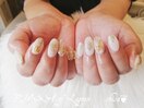コーラルオレンジｘ夏ネイル