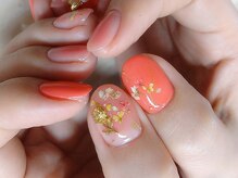 アミュリー ネイル アトリエ(Amury nail atelier)/春色☆押し花ネイル♪