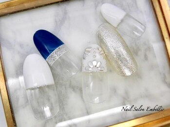 アンベリール 横浜店(Embellir)/(1431)ドロップフラワーネイル