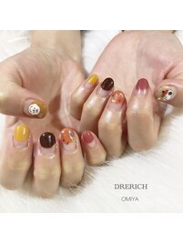 ハロウィンキャラネイル