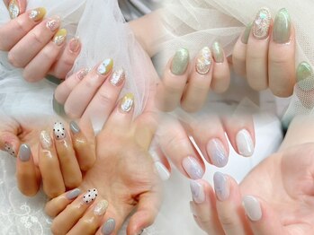 リベレ 福島店(LIBELLE)の写真/パラジェル・フィルインで長くネイルを楽しむ♪シンプル可愛いデザインが人気◎短時間で可愛いお手元に☆