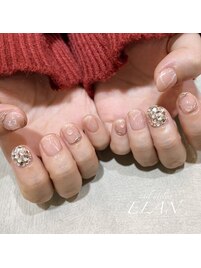 大理石風ネイル