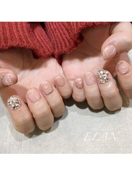 エラン(ELAN)/大理石風ネイル