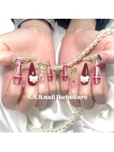 エヌエービー(N.A.B.)/赤チェックネイル