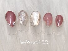 ネイル アンド アイラッシュ ヨンマルニ(Nail&eyelash 402)/ジュエルマグフレンチ♪