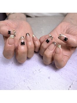 エムズネイル(M’s NAIL)/レオパードフレンチ☆