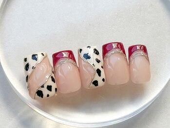 ワンアンドオンリー(One&Only)/アニマル柄×ミラーフレンチ