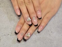 ネイルサロン プルミエール(Premiere)/フレンチスカルプハートストーン