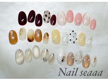 ネイル シー(Nail seaaa)の写真/【人気の定額デザイン有り◎】いつでも安心価格の定額コース！豊富なデザインサンプルに心躍る♪