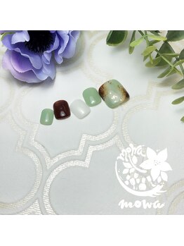 サロンモワ(salon mowa)/☆グリーンニュアンスフット☆