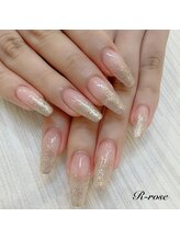 アールローズ(R-rose)/ラメグラデーションネイル