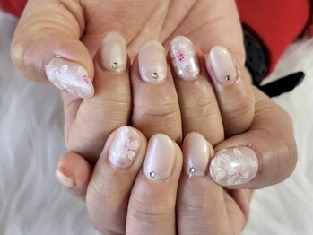 手描き桜ネイル