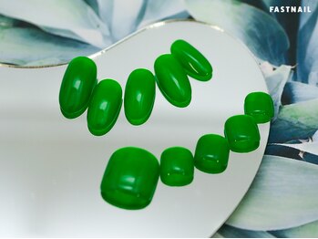 ファストネイル ロコ 春日店(FASTNAIL LOCO)/グリーンカラー→写真番号:11692
