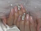 ワンホンネイル/ガラスフレンチ