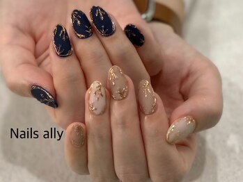 ネイルズアリー 立川店(Nails ally)/マット×ニュアンス×ミラー×秋
