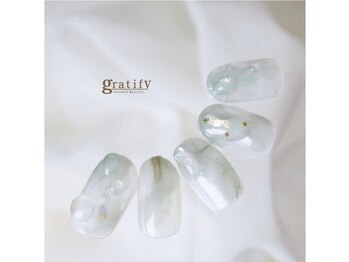グラティフィー なかもず店(gratify)/【くすみニュアンス　ネイル】