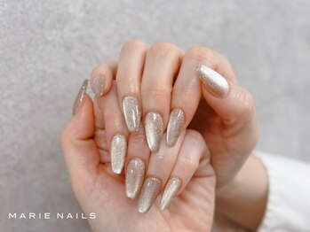 マリーネイルズ 横浜店(MARIE NAILS)/長さ出し+マグネット 0418d