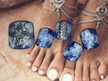 ネイルサロン ハナアオヤマ 堂山店(Nailsalon HanaAoyama)/ブルーエスニック