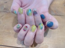 アトリエ ツメ(atelier TsuMe)/手書きアート/落書き風/夏カラー