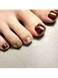 -FOOT-べっ甲ニュアンスネイル
