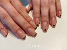 アンネ 渋谷店(ANNE)/ボルドー ハート 細フレンチ