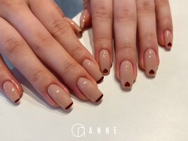 ボルドー ハート 細フレンチ