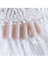 たゆ ネイル(たゆnail)/ベージュシンプルネイル