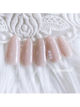 たゆ ネイル(たゆnail)/ベージュシンプルネイル