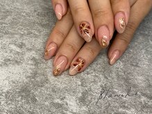 ブランシュ(BLANCHE)/秋のフラワーネイル