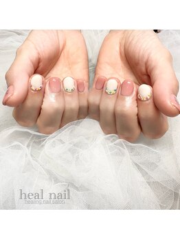 ヒールネイル(heal nail)/monthly定額デザインA~押花.