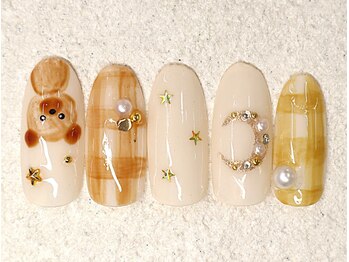 リノ ネイル(Rino nail)/11月新作 癒しクマ 711k3