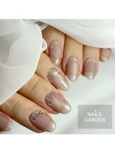 ネイルズガーデン(NAILS GARDEN)/上品ストーンネイル