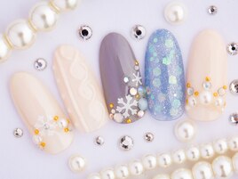 ニット×雪の結晶