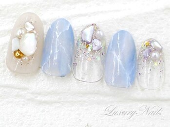 ラグジュアリー ネイルズ(Luxury Nails)/天然石風*シェルNail