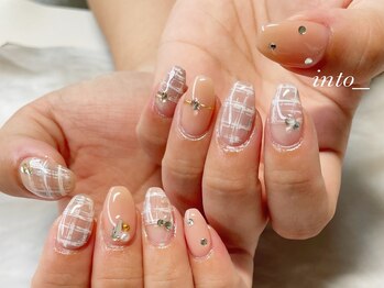 ネイルサロン イントゥ(into_)/ツイード　上品　秋ネイル