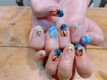 アトリエ ツメ(atelier TsuMe)/手書き/海/サマーデザイン