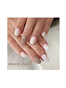 モコネイル(moco nail)/☆ワンカラー2本アート☆