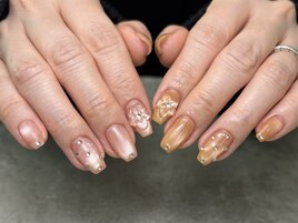 春カラーマグ×お花アート