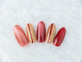 ～ストライプマグネットネイル～